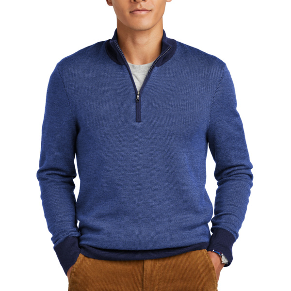 Washable Merino Birdseye 1/4 Zip Sweater Thumbnail