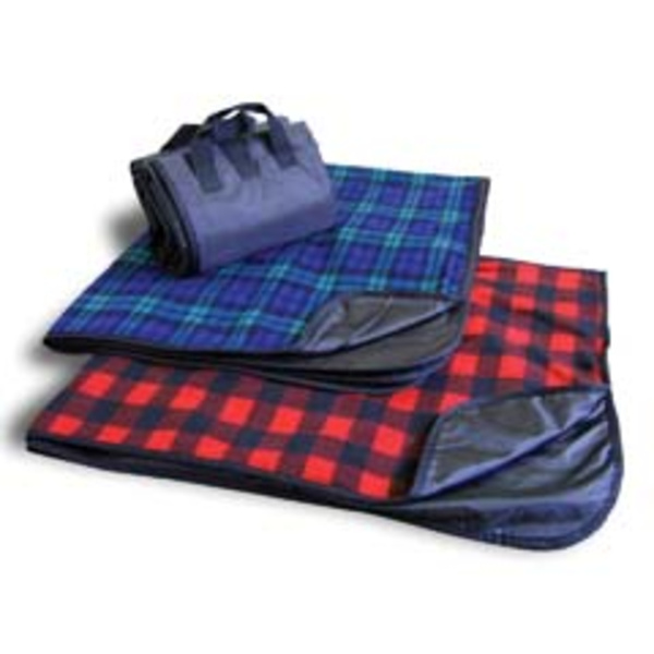 Fleece/Nylon Plaid Picnic Blanket Thumbnail